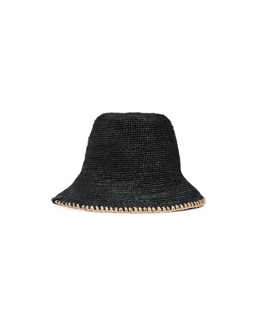 Rag & Bone Black Jade Whipstitch Rollable Hat