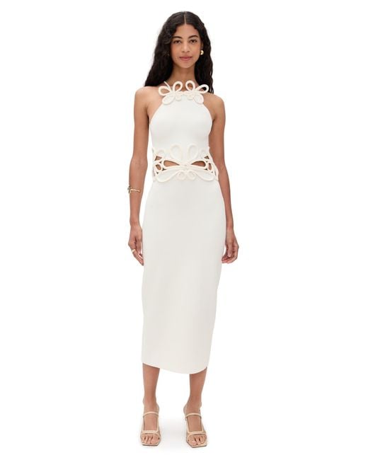 Cult Gaia White Jena Knit Dress