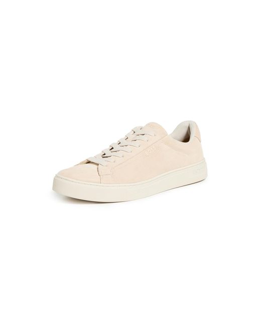 Boss White Rhys Suede Sneakers for men