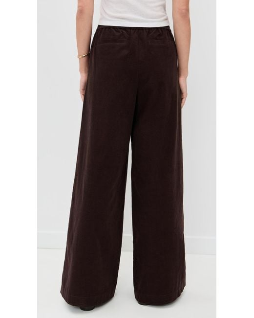 ATM Black Corduroy Wide Leg Pull On Pants