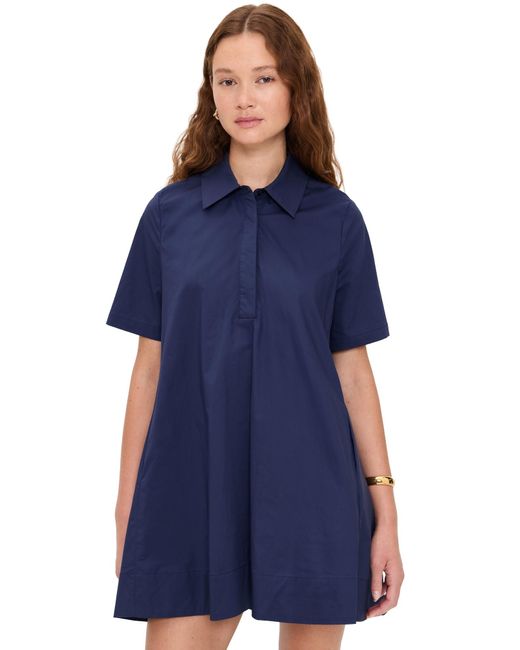 English Factory Blue Kaftan Mini Dress
