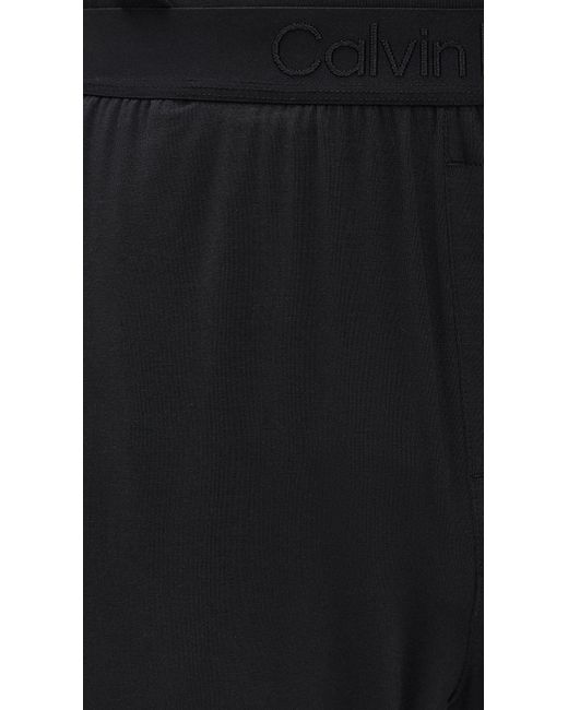 Calvin Klein Black Ultra Soft Modal Sleep Shorts for men