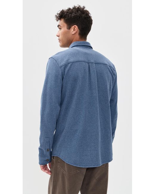 Marine Layer Blue Pacifica Stretch Overshirt for men
