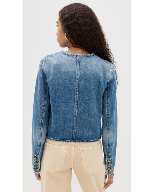 Veronica Beard Blue Andrea Jacket With Novel Buttons