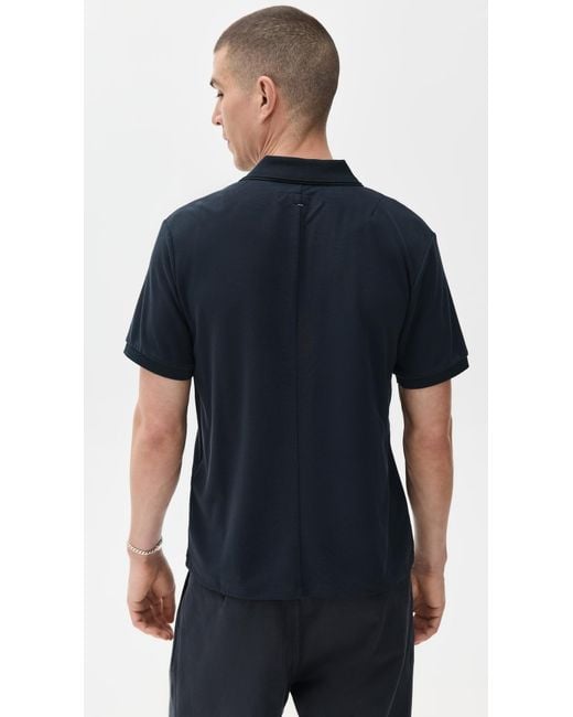 Rag & Bone Blue Tech Pique Polo for men