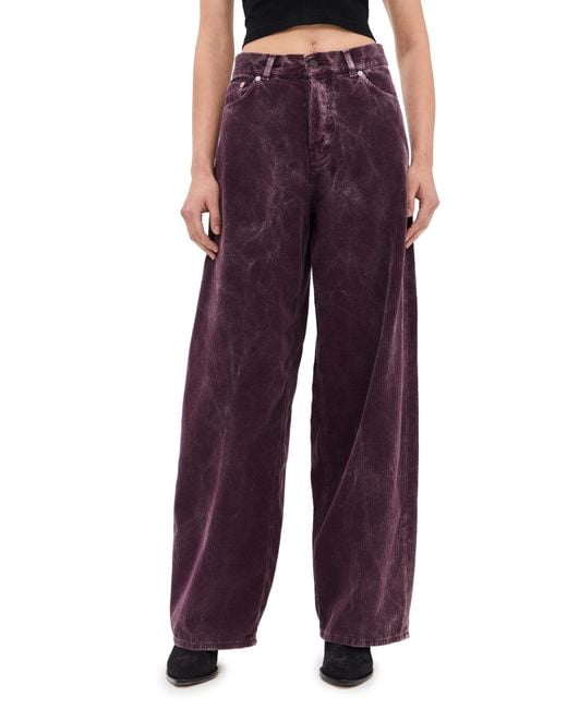パンツ HAIKURE FW25 BETHANY VELVET VIC (HEW03296GF156PT T0417) Haikure Bethany Velvet Vic Trousers in Purple | Lyst