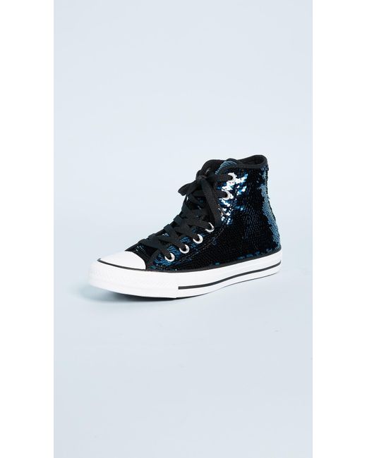 Converse Blue Chuck Taylor All Star Sequins High Top Sneakers