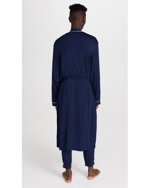 Eberjey Blue William Modal Robe for men