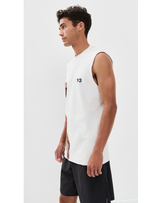 Y-3 White Tennis Tank Top Pro for men
