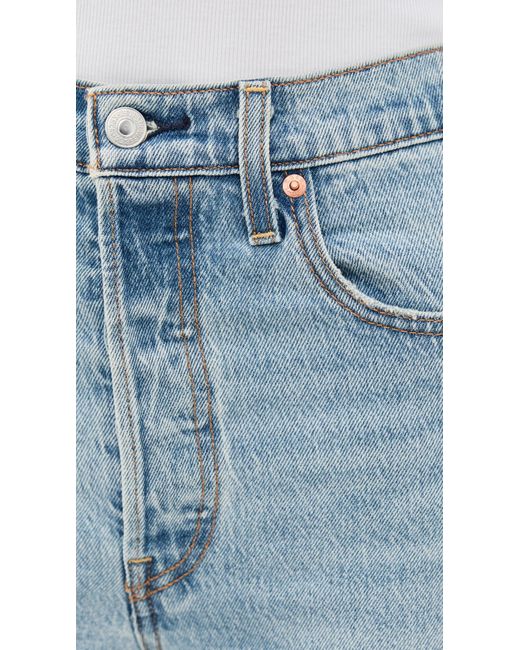 Levi's Blue Ribcage Straight Ankle Jeans Let's Share