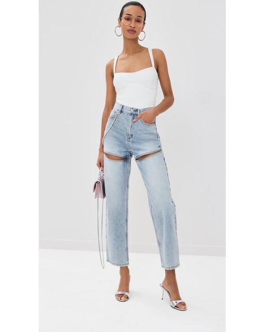 Area Blue Slit Jeans