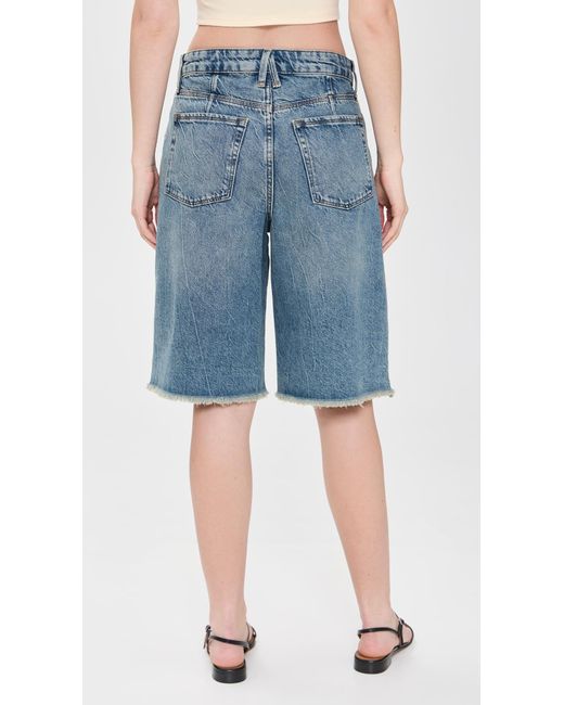 GOOD AMERICAN Blue Good Standard Ease Bermuda Shorts