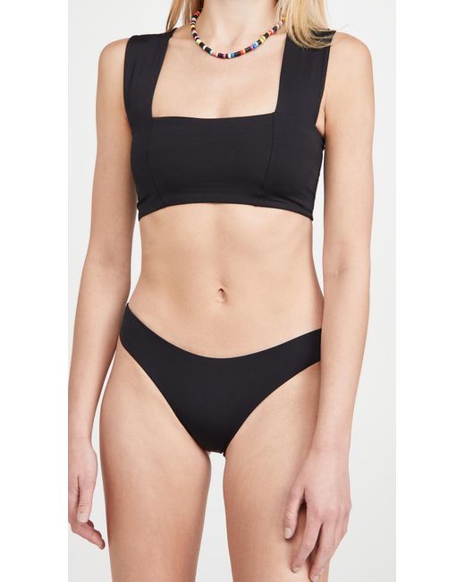 LSPACE Black Sandy Bikini Bottoms