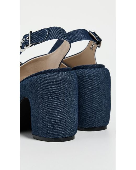 INTENTIONALLY ______ Blue Mindy Heeled Sandals