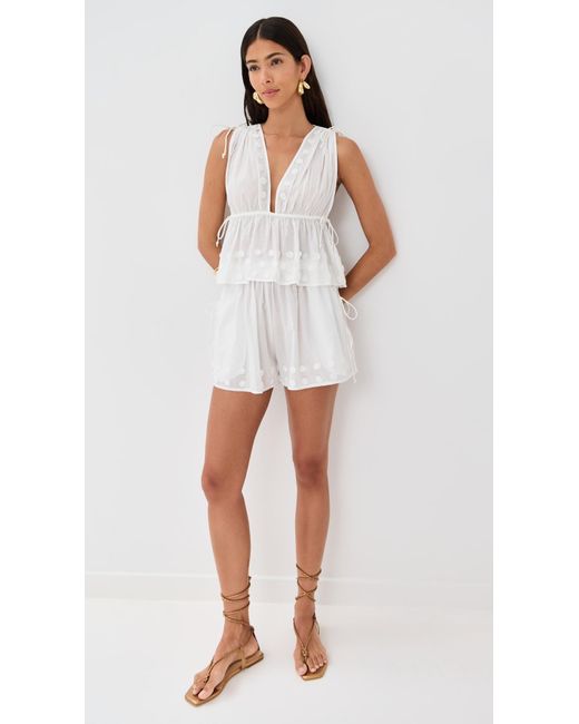 Ulla Johnson White Nima Open Side Short Coverup