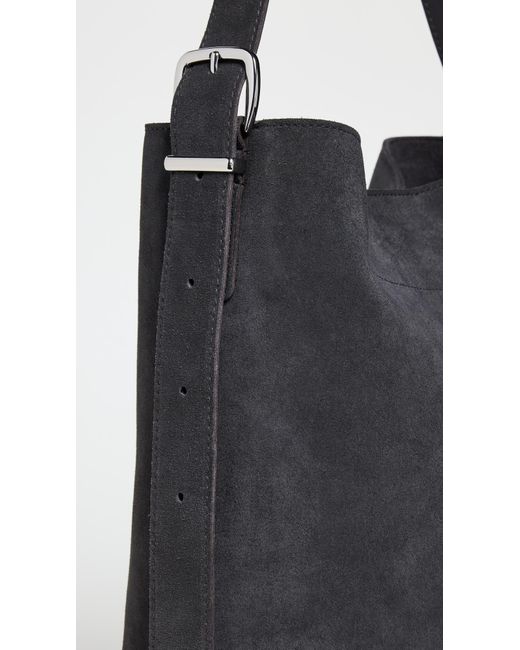 Madewell Black Essentials Bucket Tote Suede