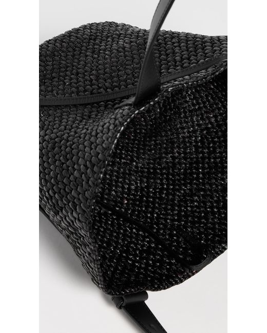 LIE STUDIO Black The Bianca Small Raffia Bag