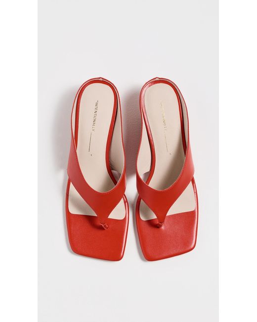 INTENTIONALLY ______ Red Year Ahead Sandals