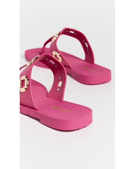 Larroude Pink Milan S Jelly Sandals