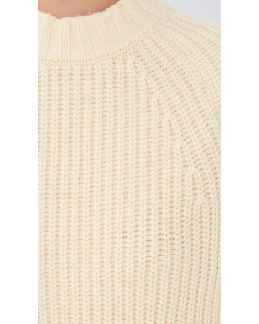 Co. Natural Cropped Crew Neck Pullover