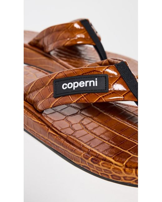 Coperni Multicolor Croco Branded Flip Flops