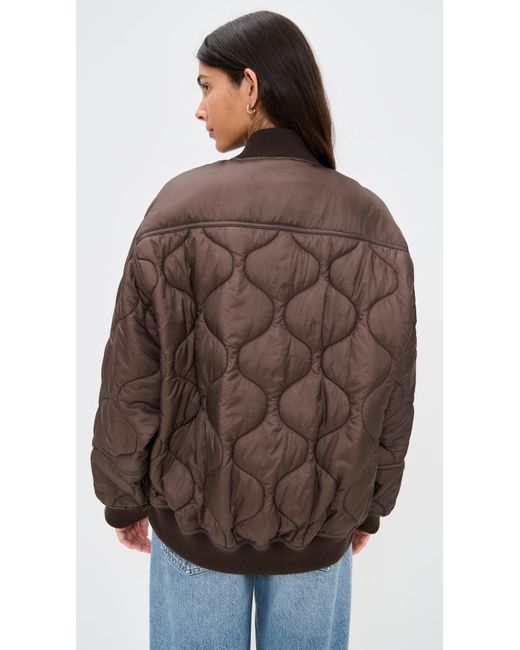 Agolde Brown Isla Quilted Jacket