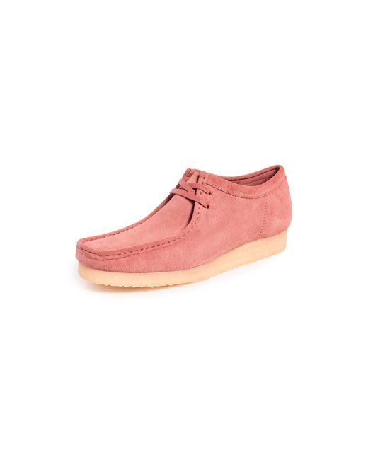Clarks Pink Wallabee Shoes 9 for men