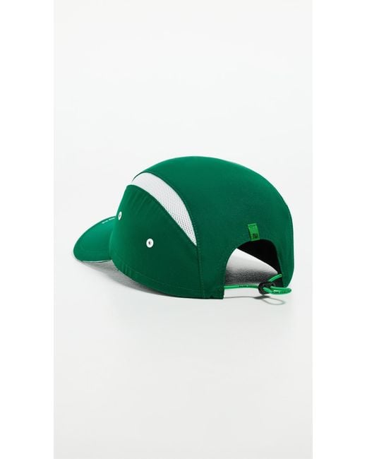 Malbon Green Performance Mesh Panel Bungee Cap for men