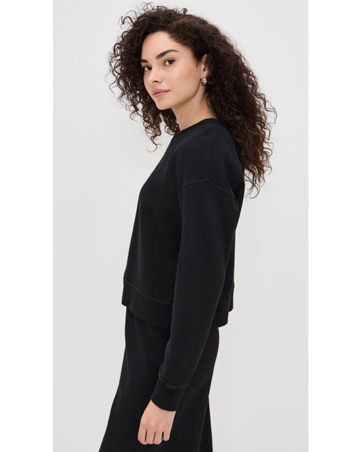 La Ligne Black Cropped James Sweatshirt