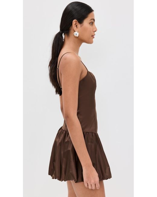knee length dresses for ladies Polka Dot Sheer Puff Sleeve Mini Dress  Dollhouse-Collection