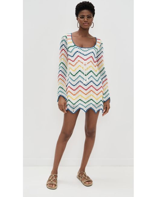 Saylor Siera Crochet Mini Dress | Lyst