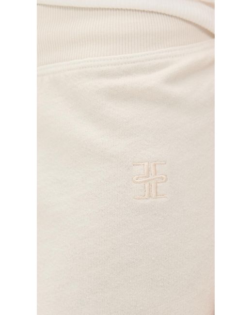 ÉTERNE White Drawstring Wide Leg Sweatpants