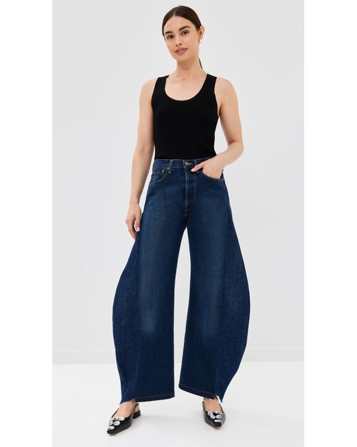 A.W.A.K.E. MODE Blue A. W.A. K.E. Mode Upcycled Jeans With Side Inserts