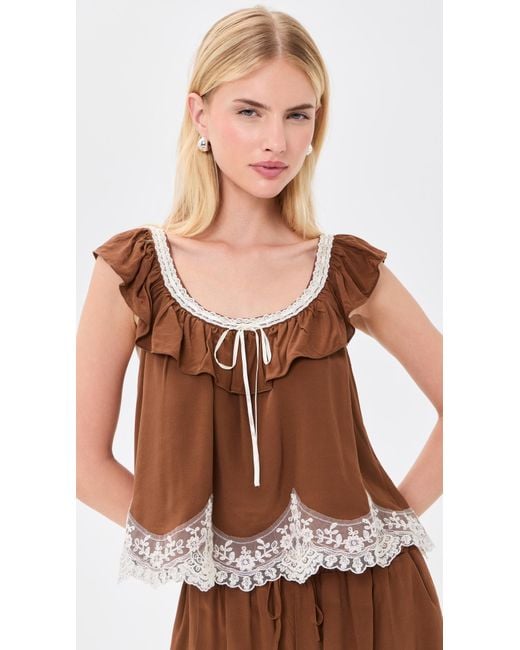 Wayf Brown Wendy Top