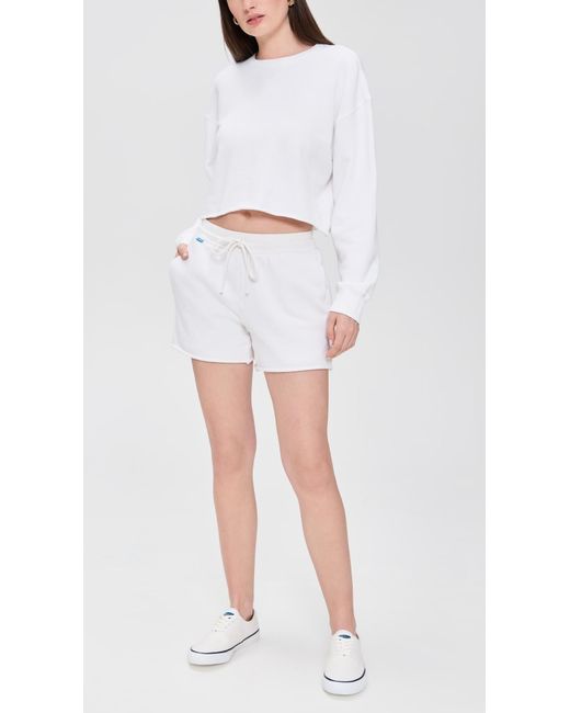 Cotton Citizen White Boston Shorts