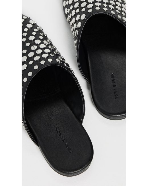 Tory Burch Black Studded Mules