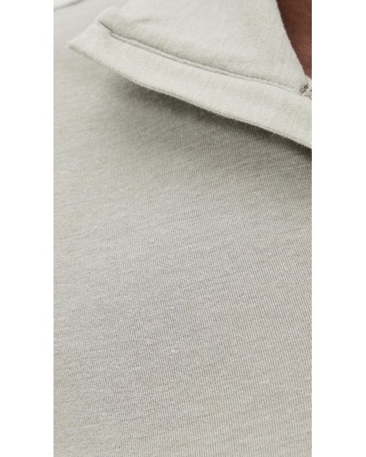 James Perse Multicolor Cropped Long Sleeve Half Zip