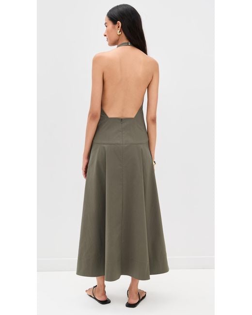 halter neck cotton dress for women Natori Cotton Gauze Maxi Halter Dress