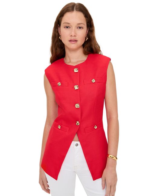 Endless Rose Red Pointed Long Vest