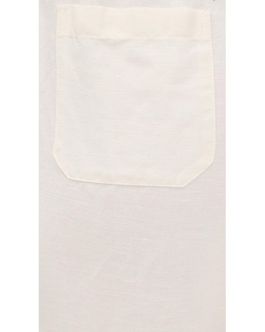 Marine Layer White Linen Drawstring Pants