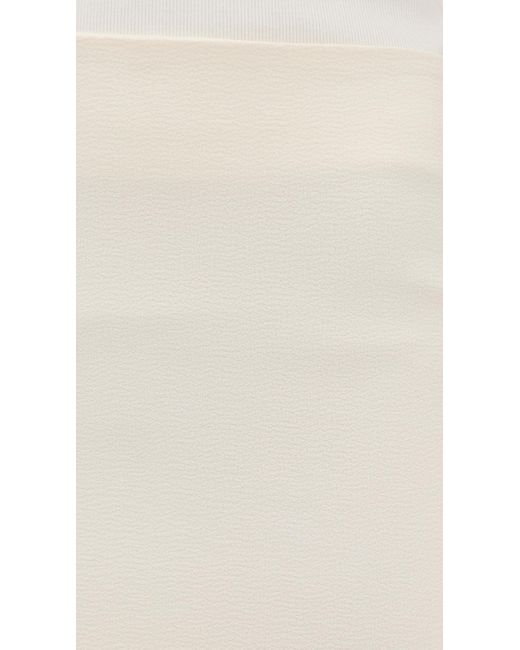Enza Costa White Crepe City Skirt