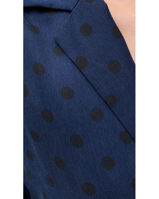 Lunya Blue Washable Silk Long Sleeve Shirt And Pants Set