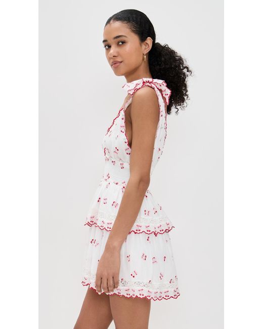 LoveShackFancy White Soira Dress