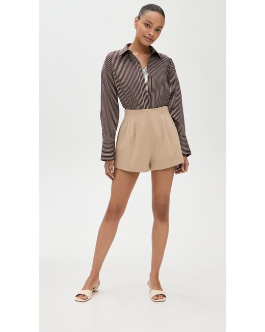 Staud Natural Magpie Shorts