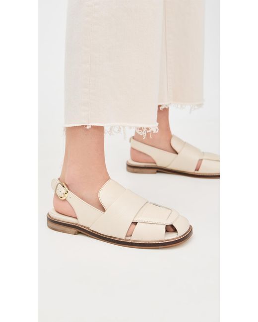 Free People White Libby Fisher Flats
