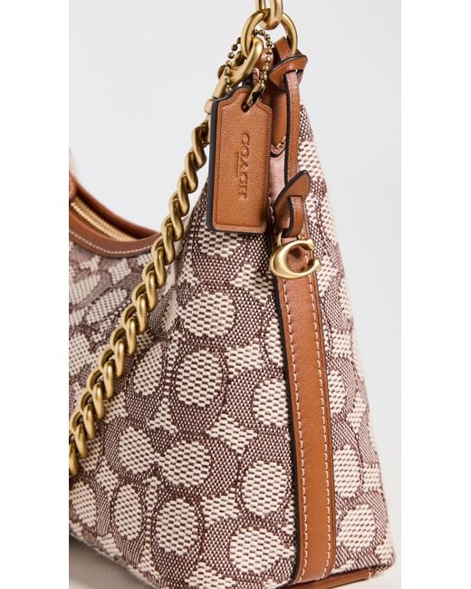 Logo Jacquard Canvas Shoulder Bag