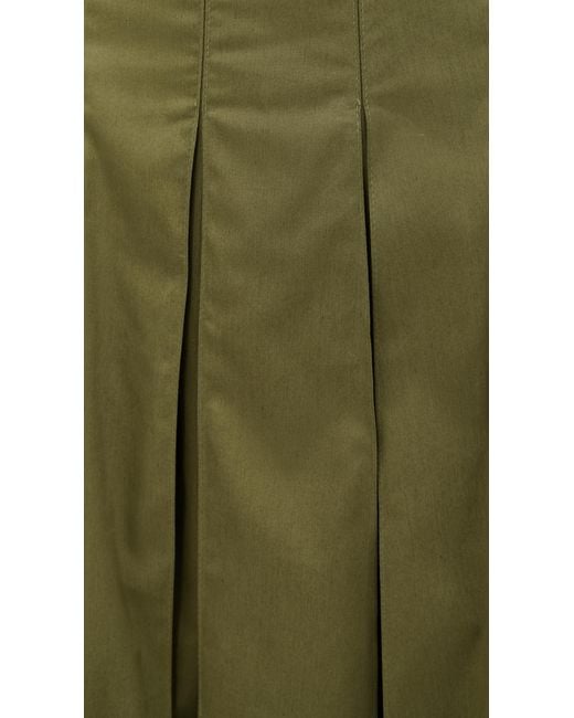 La Ligne Green Pleated Skirt