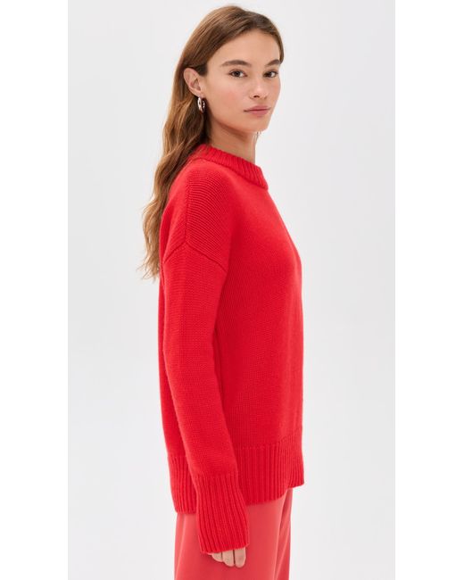 La Ligne Red Solid Marin Sweater