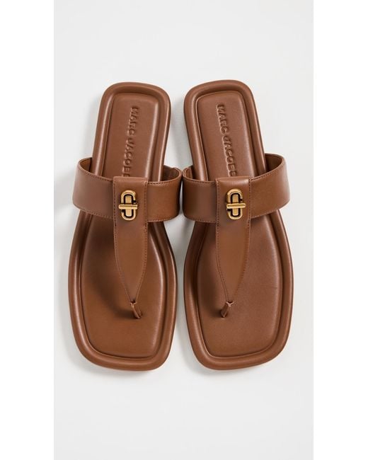 Marc Jacobs Brown Leather Slides