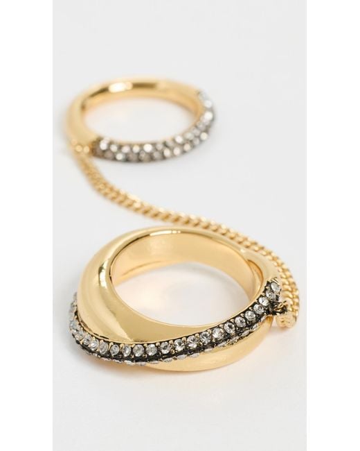 DEMARSON White Maxwell Ring Cuffs